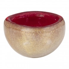 Petite red and gold fleck bowl